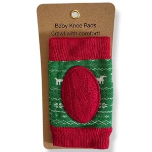 Cracker Barrel NWT Baby Knee Pads Fair Isle Christmas Red Green Crawling